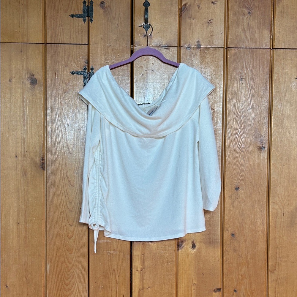 Cream Off Shoulder Top